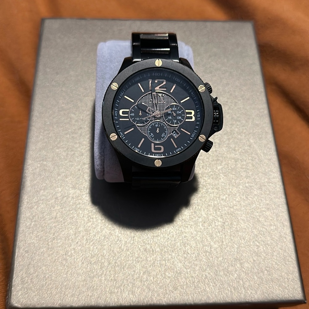 Armani Exchange black/rose gold watch, AX1513